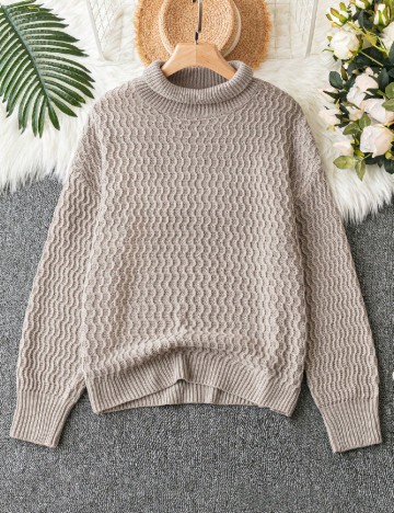 Pulover SHEIN CURVE, gri