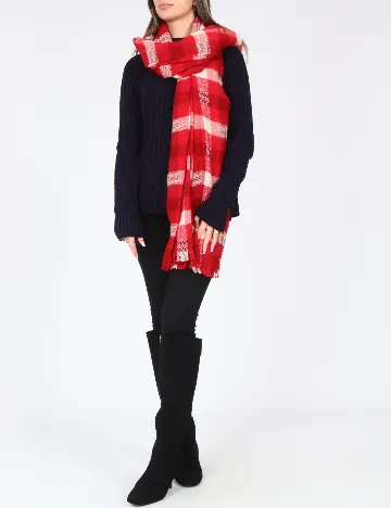 Esarfa Zara, rosu/alb Rosu