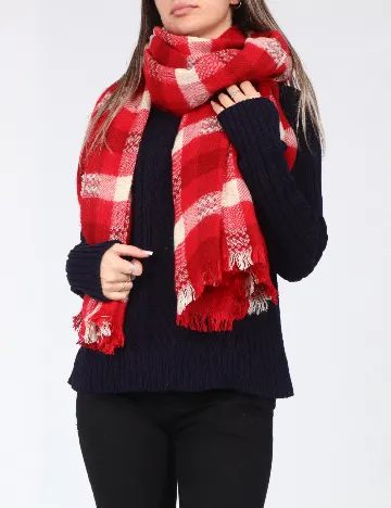 Esarfa Zara, rosu/alb Rosu