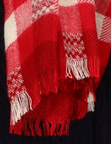 Esarfa Zara, rosu/alb Rosu