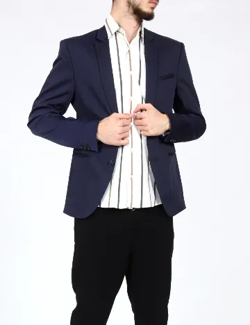 Sacou Zara, bleumarin Albastru