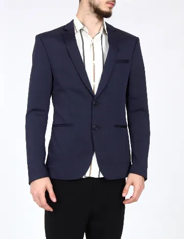 Sacou Zara, bleumarin Albastru