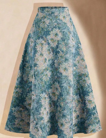 Fusta SHEIN CURVE, albastru