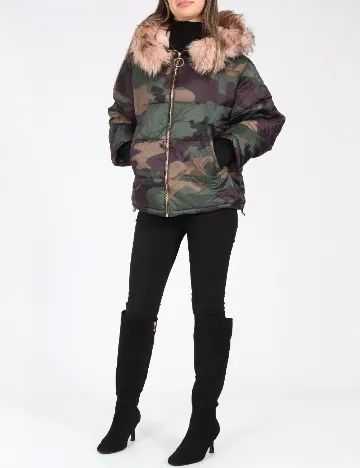 Geaca Pull&Bear, army Verde