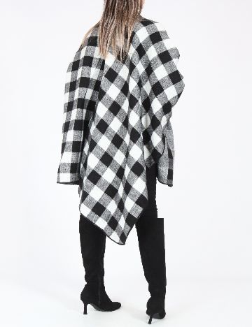 Poncho Zara, alb/negru