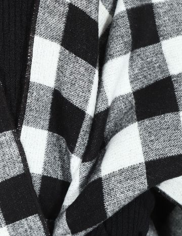 Poncho Zara, alb/negru