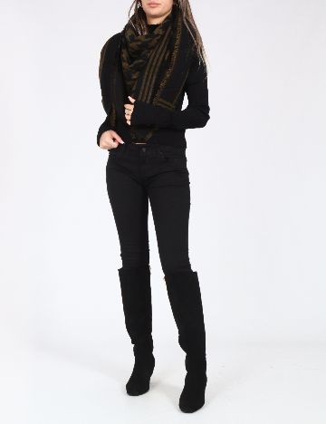 Esarfa Zara, negru/verde