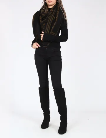 Esarfa Zara, negru/verde Negru