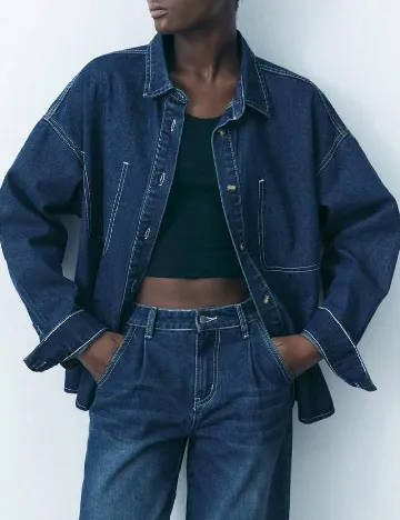 Jacheta SHEIN, albastru Albastru