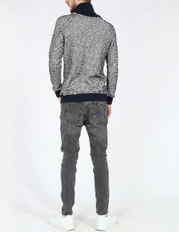 Bluza Zara, bleumarin/alb