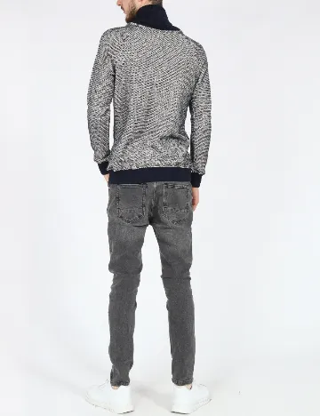 Bluza Zara, bleumarin/alb Albastru