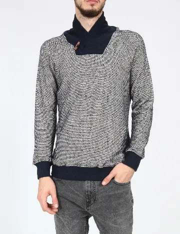 Bluza Zara, bleumarin/alb Albastru