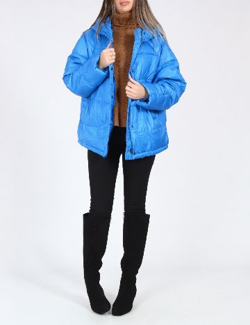 Geaca Oversize Zara, albastru