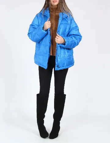 Geaca Oversize Zara, albastru Albastru