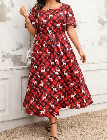 Rochie lunga SHEIN CURVE, rosu Rosu