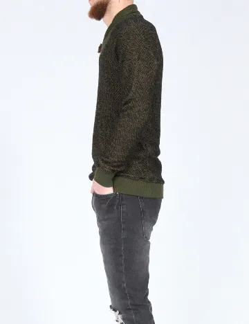 Bluza Zara, verde/negru Verde