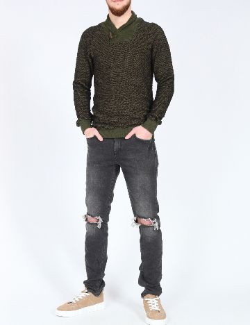 Bluza Zara, verde/negru