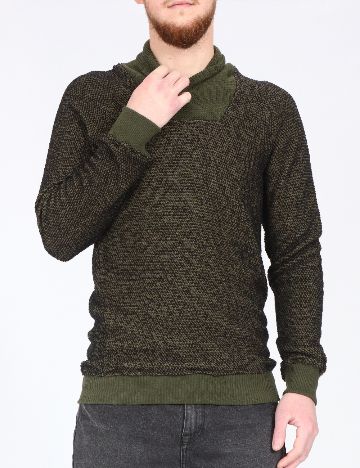 Bluza Zara, verde/negru