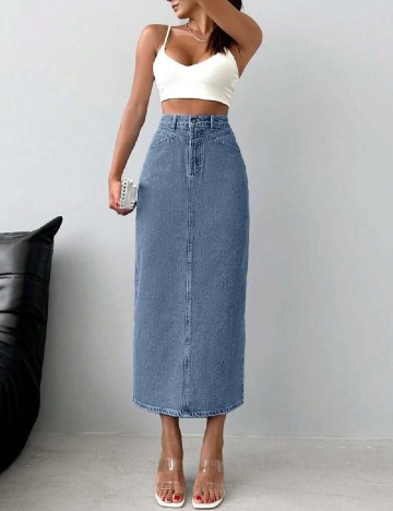 Fusta SHEIN, albastru