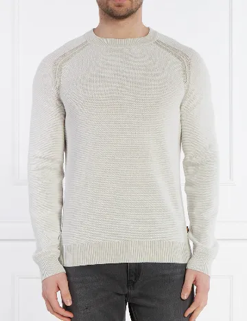 Bluza BOSS, ecru Alb