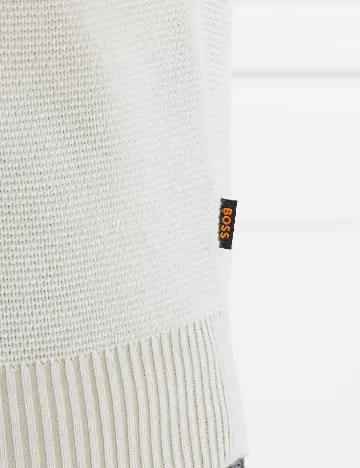 Bluza BOSS, ecru Alb