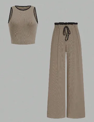 Compleu SHEIN CURVE, maro Maro