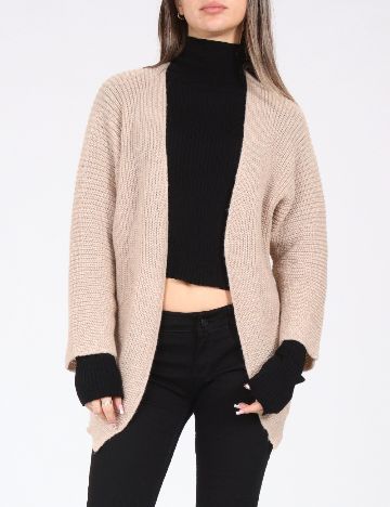 Cardigan SHEIN, maro deschis