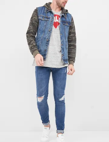 Jacheta Pull&Bear, albastru Albastru