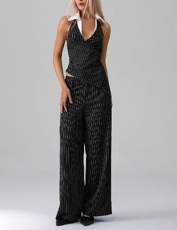 Compleu SHEIN, alb/negru Negru