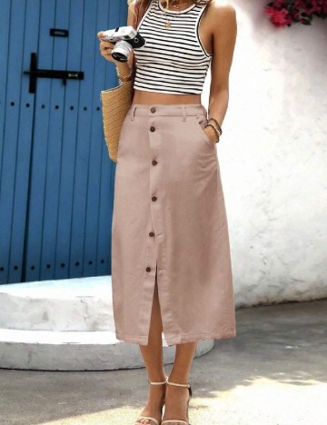Fusta SHEIN, crem