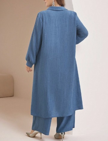 Compleu SHEIN CURVE, albastru