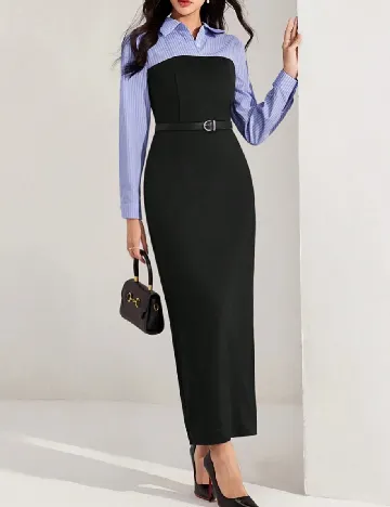 Rochie lunga SHEIN, negru Negru