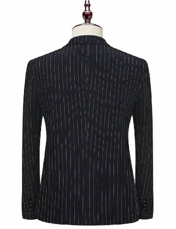 Costum SHEIN Plus Size Men, bleumarin inchis