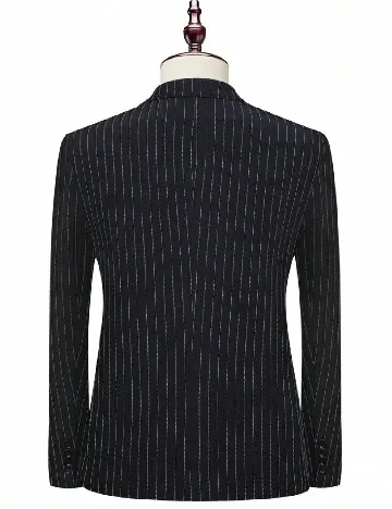 Costum SHEIN Plus Size Men, bleumarin inchis Albastru