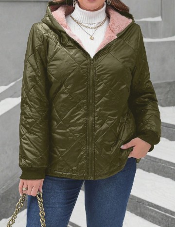 Geaca SHEIN CURVE, verde