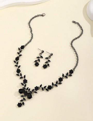 Set colier si cercei SHEIN, negru