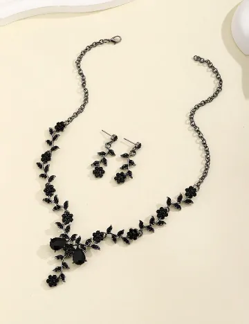 Set colier si cercei SHEIN, negru Negru