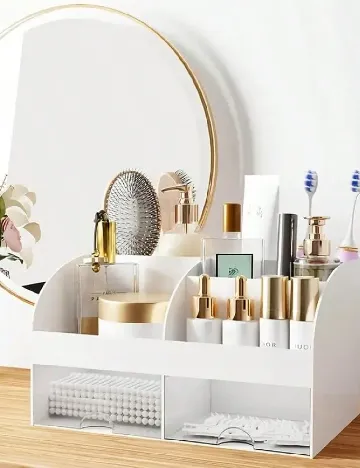 Organizator makeup SHEIN, alb Alb