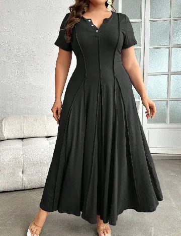 Rochie lunga SHEIN CURVE, negru Negru