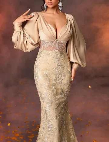 Rochie lunga SHEIN, crem Crem