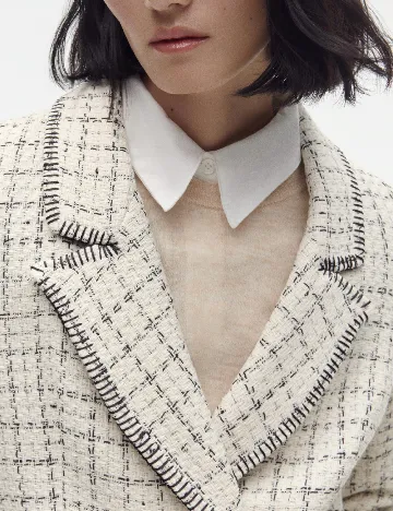 Sacou Zara, ecru Alb