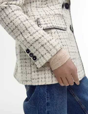 Sacou Zara, ecru Alb