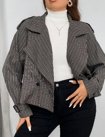 Jacheta SHEIN CURVE, gri Gri