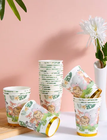 Set pahare unica folosinta, 25 bucati SHEIN, mix culori Mix culori