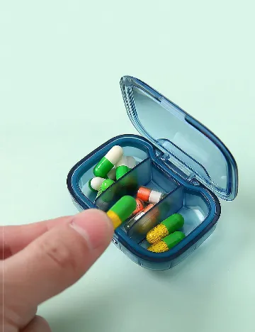 Set recipiente pastile 2 bucati SHEIN, gri/albastru Gri