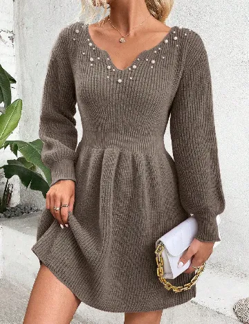 Rochie scurta SHEIN, maro Maro