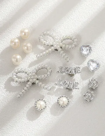 Set charmuri pentru saboti SHEIN, argintiu Gri