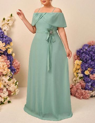 Rochie lunga SHEIN CURVE, verde