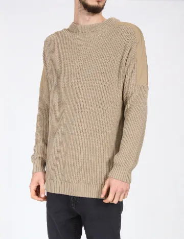 Pulover Bershka, bej Crem