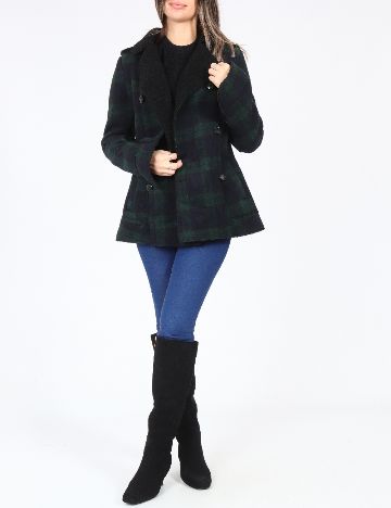 Jacheta Zara, verde/bleumarin